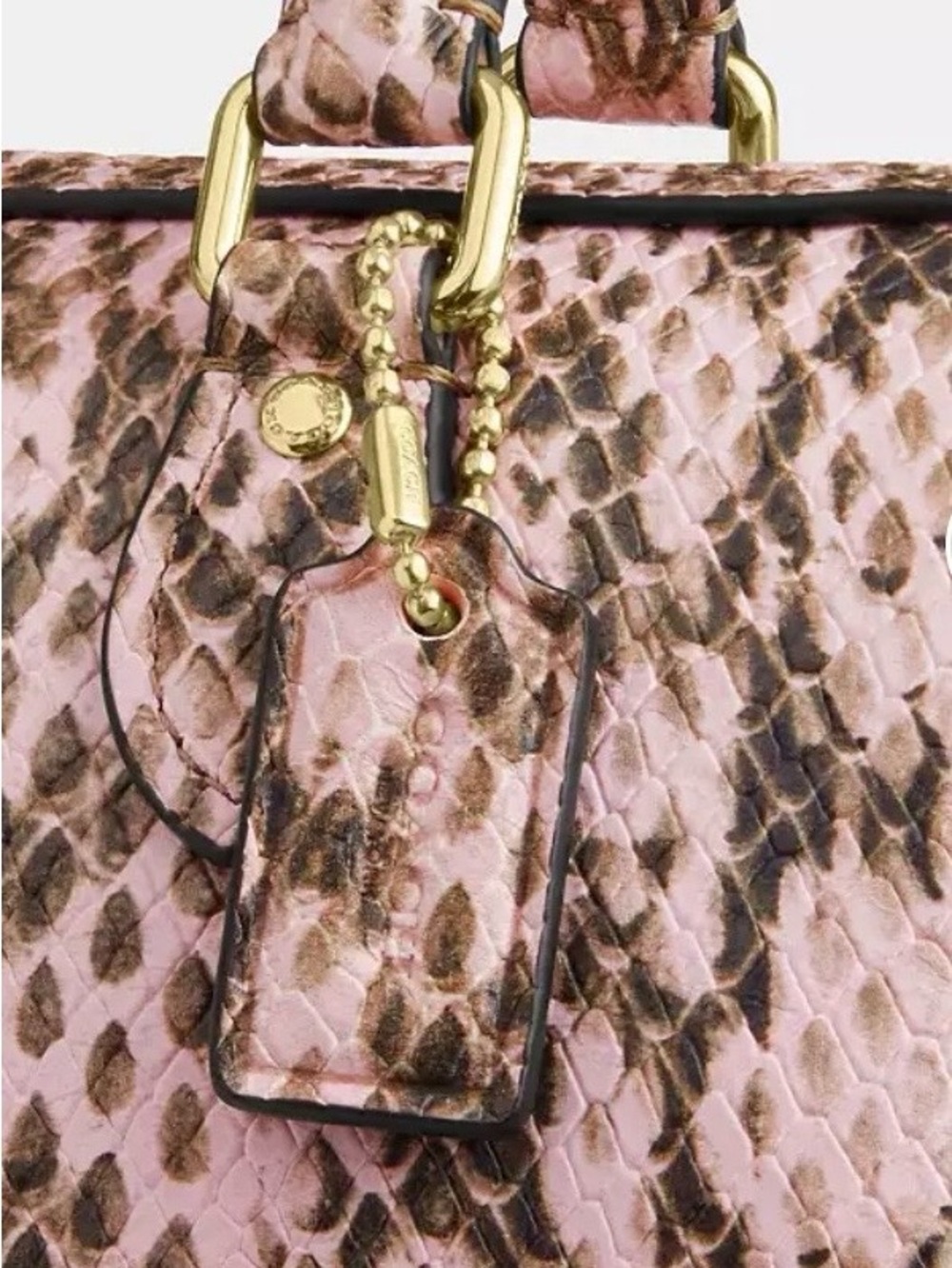 Coach Mini Rowan Crossbody Bag in Snake-Embossed Leather with Card Case - NWT - Picture 16 of 16